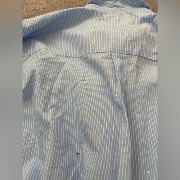 Anthropologie Maeve Patch Pocket Crop Buttondown Shirt - Picture 9 of 13